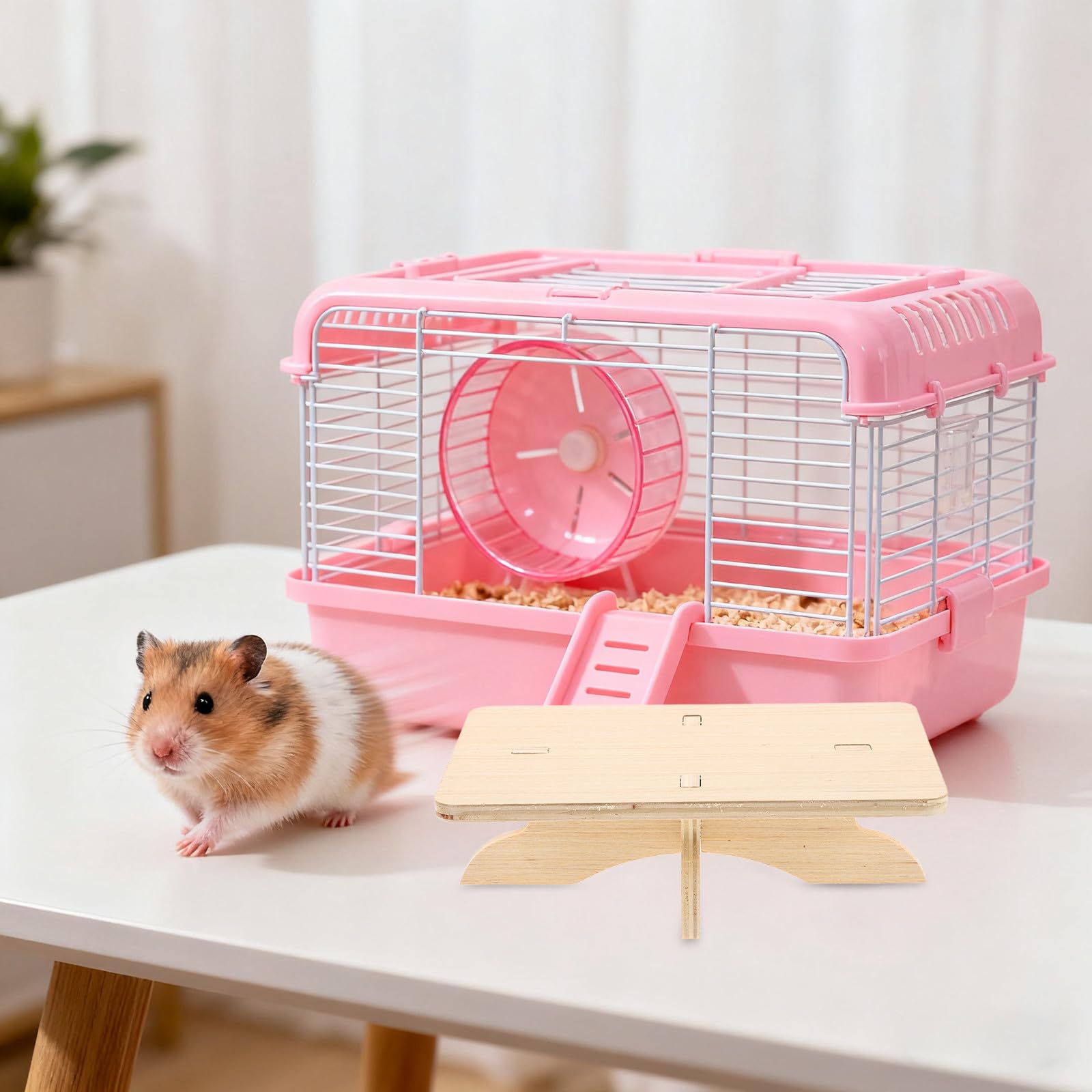 Spielplattform aus Holz für Hamster – Spielplattform aus Holz für Kleintiere – Käfigzubehör für Zwerghamster und andere Kleintiere, 20 x 12 cm