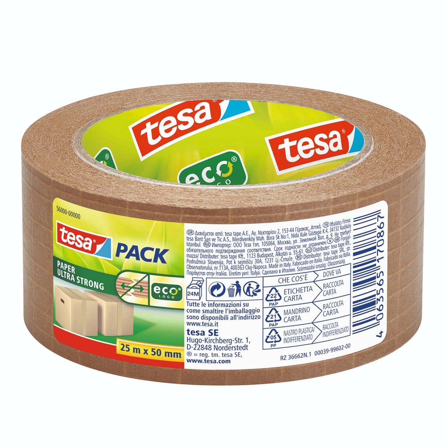 Tesapack PAPER ULTRA STRONG EcoLogo, Nastro Per Pacchi - Foto 14