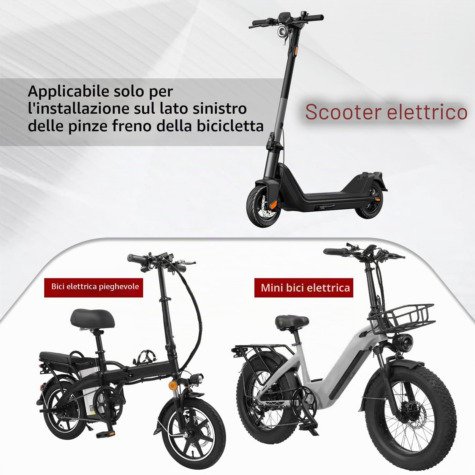 Set di freni a disco idraulici a 2 pin, 4 pistoni, parte anteriore sinistra 1150 mm, posteriore destra 1950 mm, lega di alluminio, per mountain bike, scooter, mountain bike (pre-Bled)