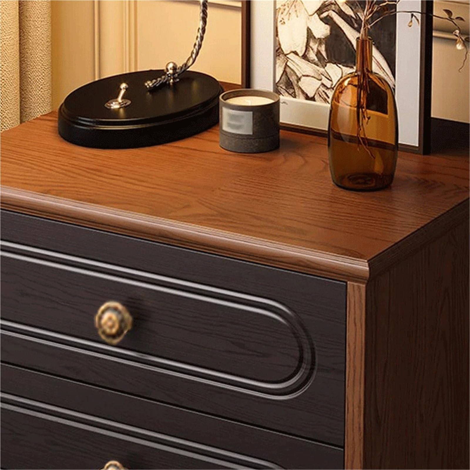 Versatile Comodino Vintage in Legno Massello Stile Antico