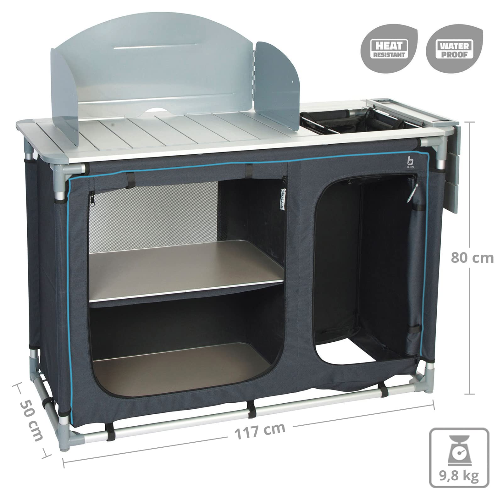Armadio rack - Nero - 5 ripiani