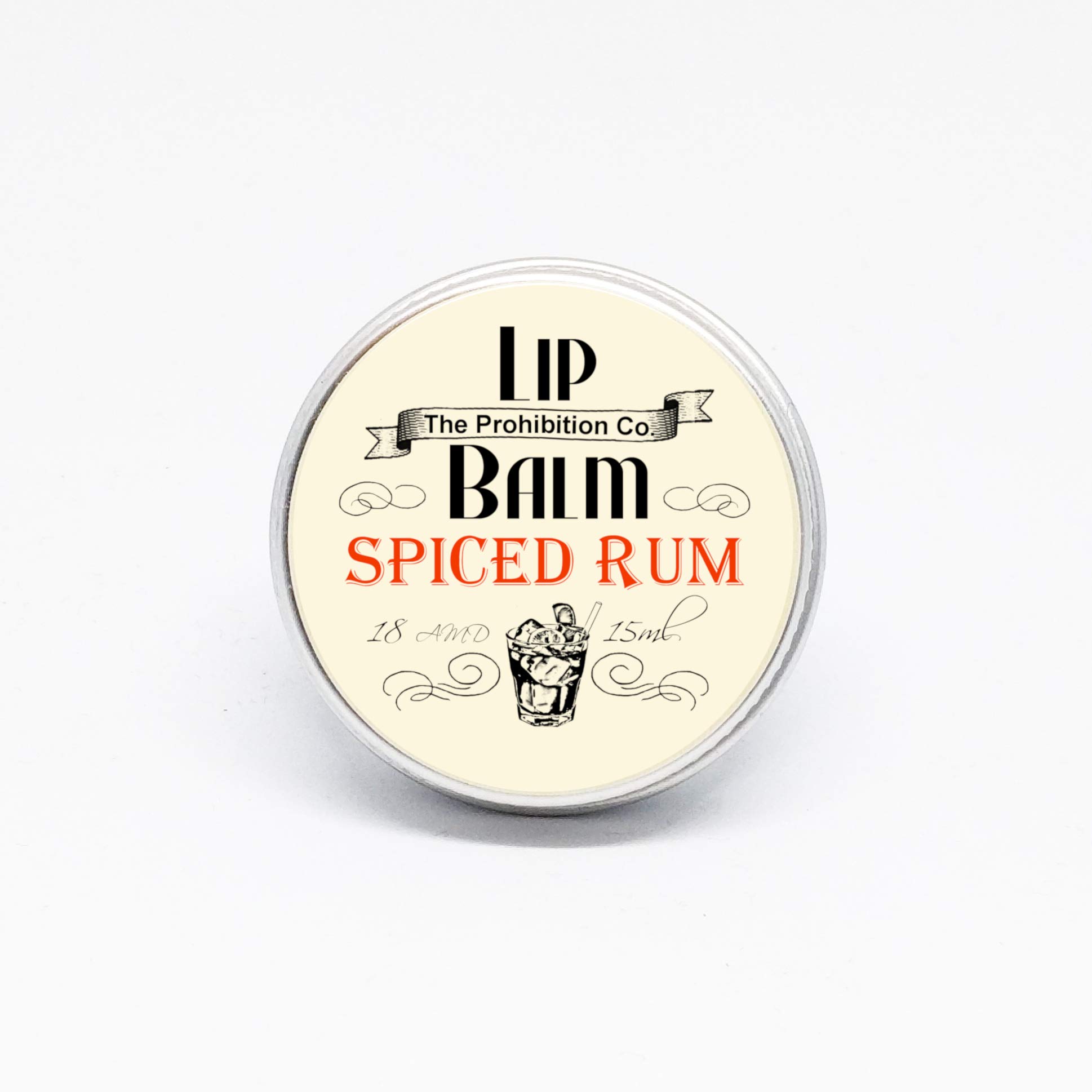 Half Ounce Cosmetics Spiced Rum Lip Balm, Vegan friendly 15ml Tin