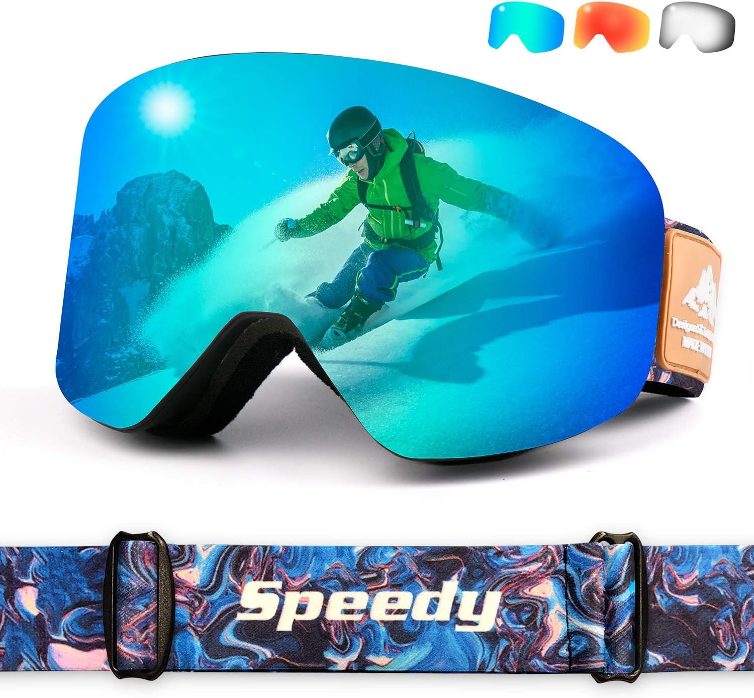 occhiali da snowboard per uomini otg