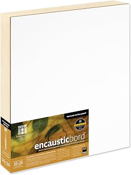Ampersand Art Supply Museum Series Encausticbord | 16x16 | 1-1/2 Cradled Profile | Encaustic Painting & Mixed Media Artist Panel | Velvety Drawing Surface