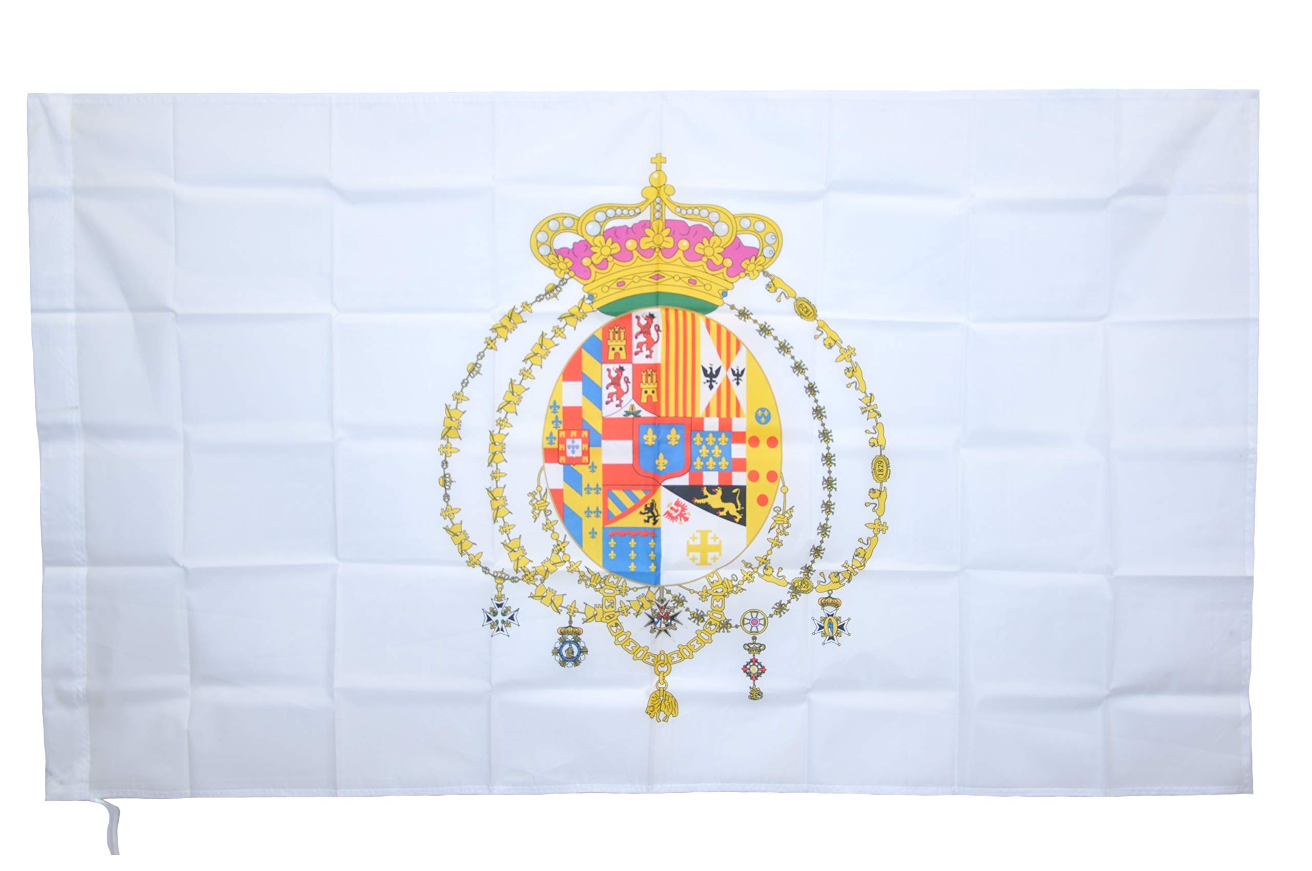 Bandiera Del Regno Di Napoli 90x150 Cm – 100% Poliestere Con Doppio Orlo E Occhielli In Metallo