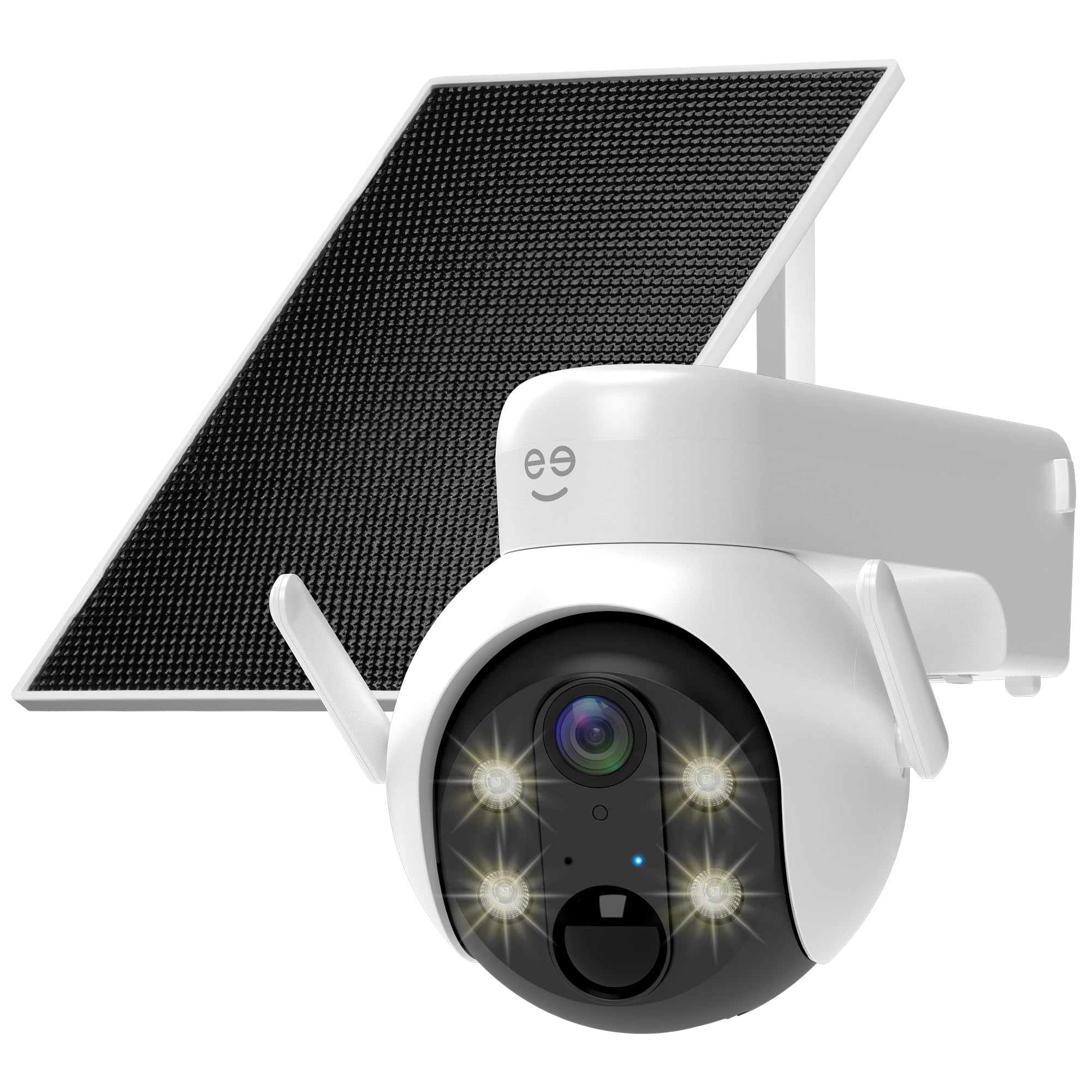 Geeni Insight 3MP Smart PTZ Solar Security Camera – Auto-Follow Motion Tracking, 2K HD Wire-Free Outdoor WiFi Camera with 3W External Solar Panel, 5200mAh Battery, & Two-Way Audio