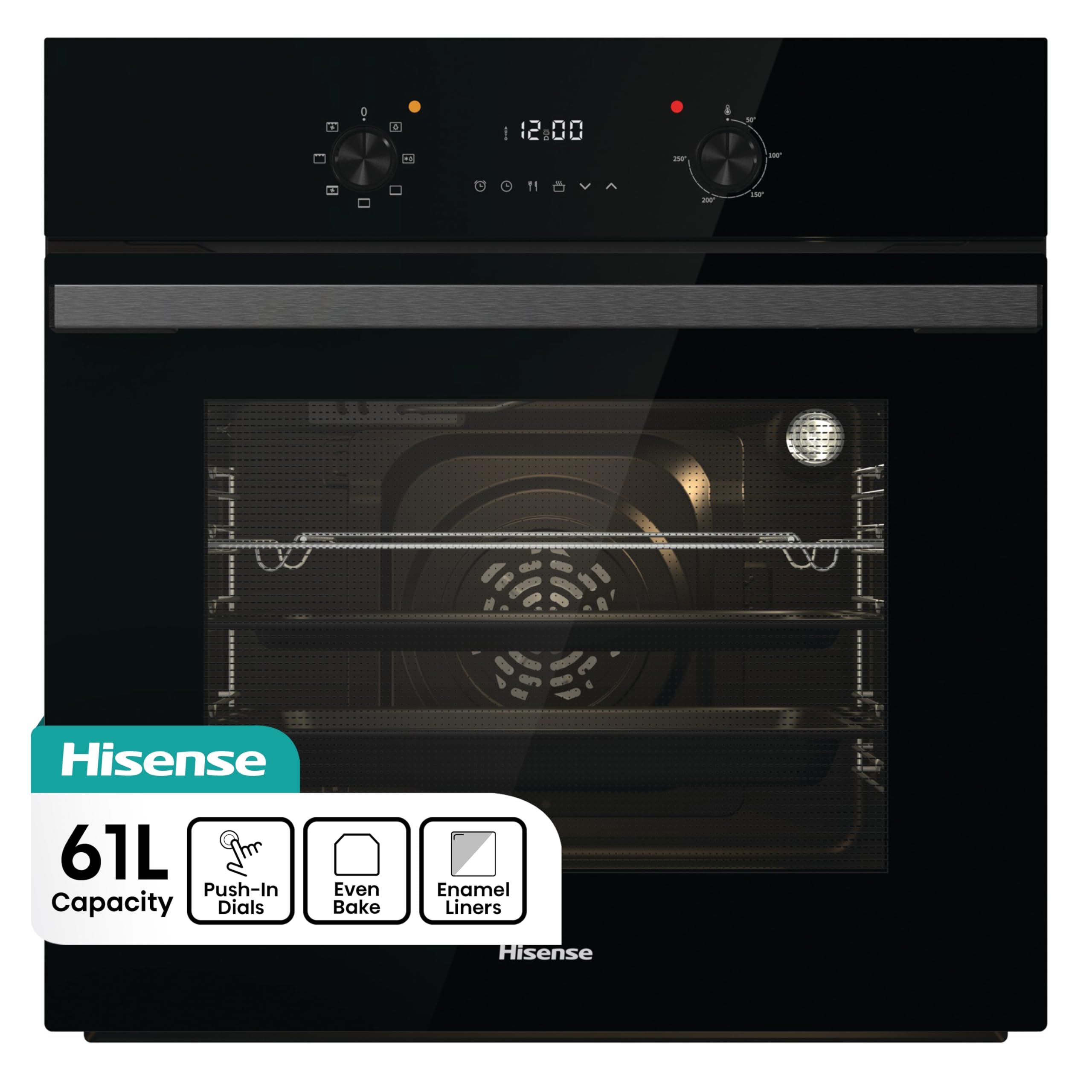 Hisense Bi62220abguk Electric Built-In Single Oven - Black, Black