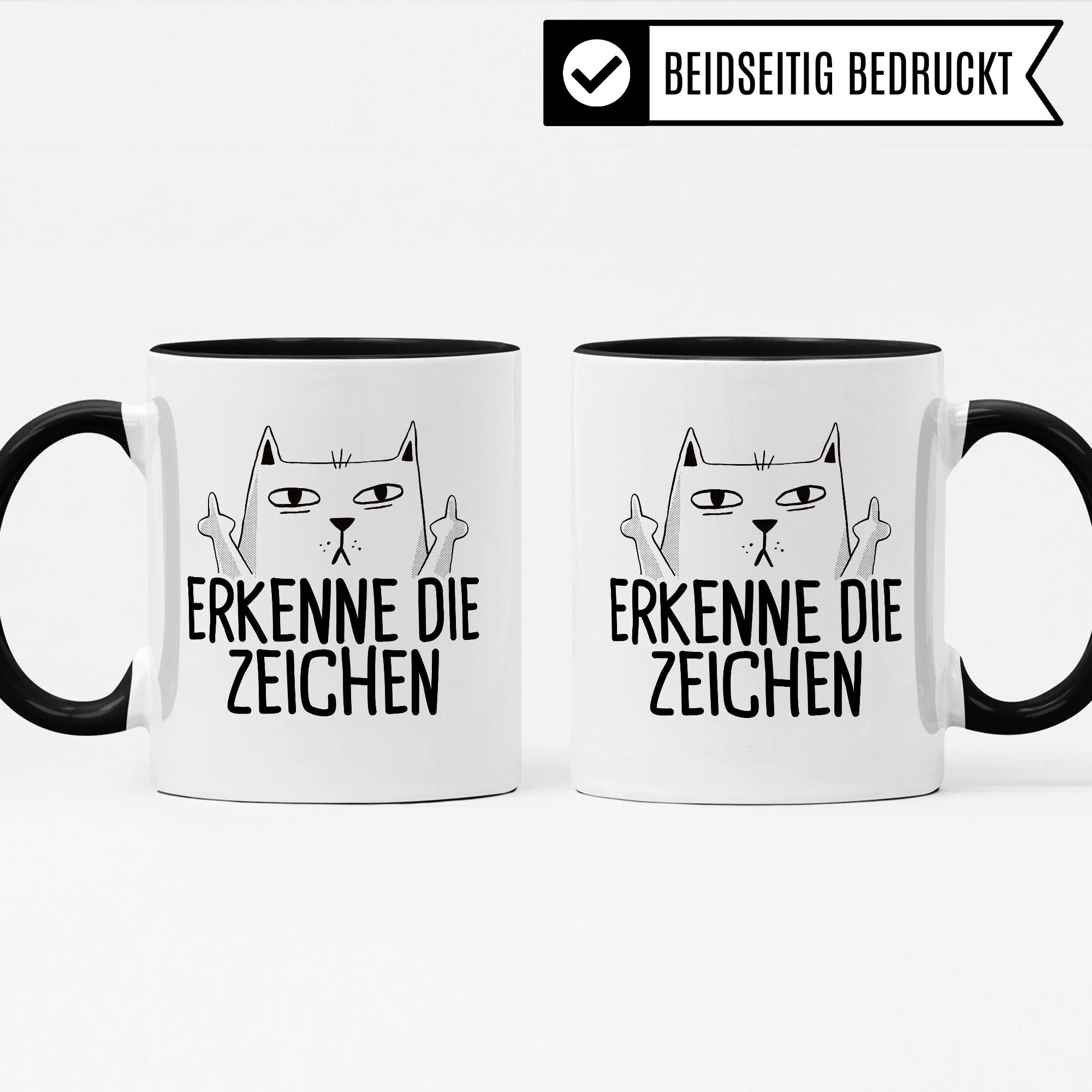 Mug Cat Motif, Recognise the Signs Saying, Humour Gift Cat Lover, Cat Mug Motif, Gift Colleagues, Funny Cat Cat Friend - Image 3