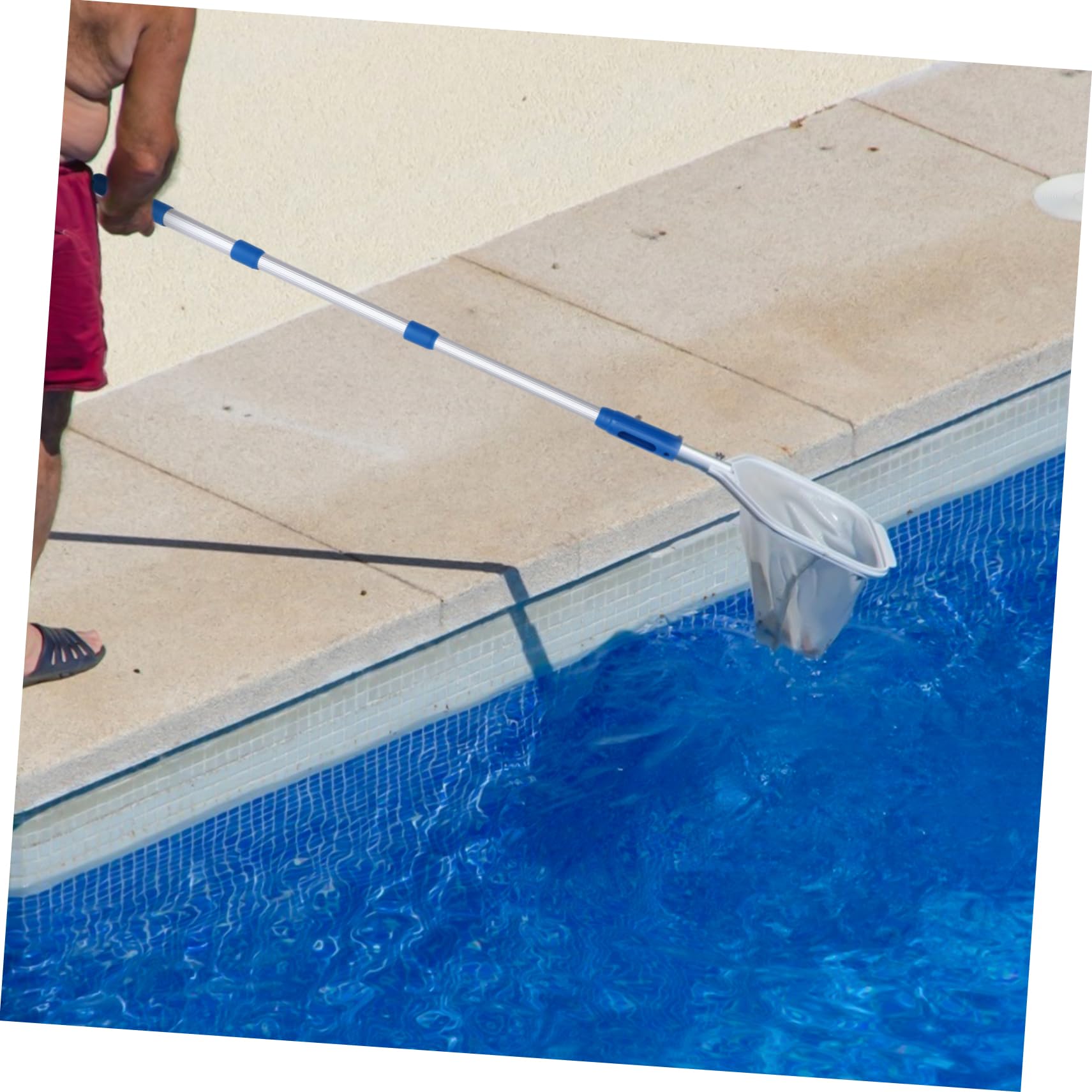 HANABASS 2piezas Varilla Telescópica para Limpieza De Piscinas Accesorio De Salvamento Ligero y Antideslizante para Rastrillar Plantas Acuáticas y Escombros
