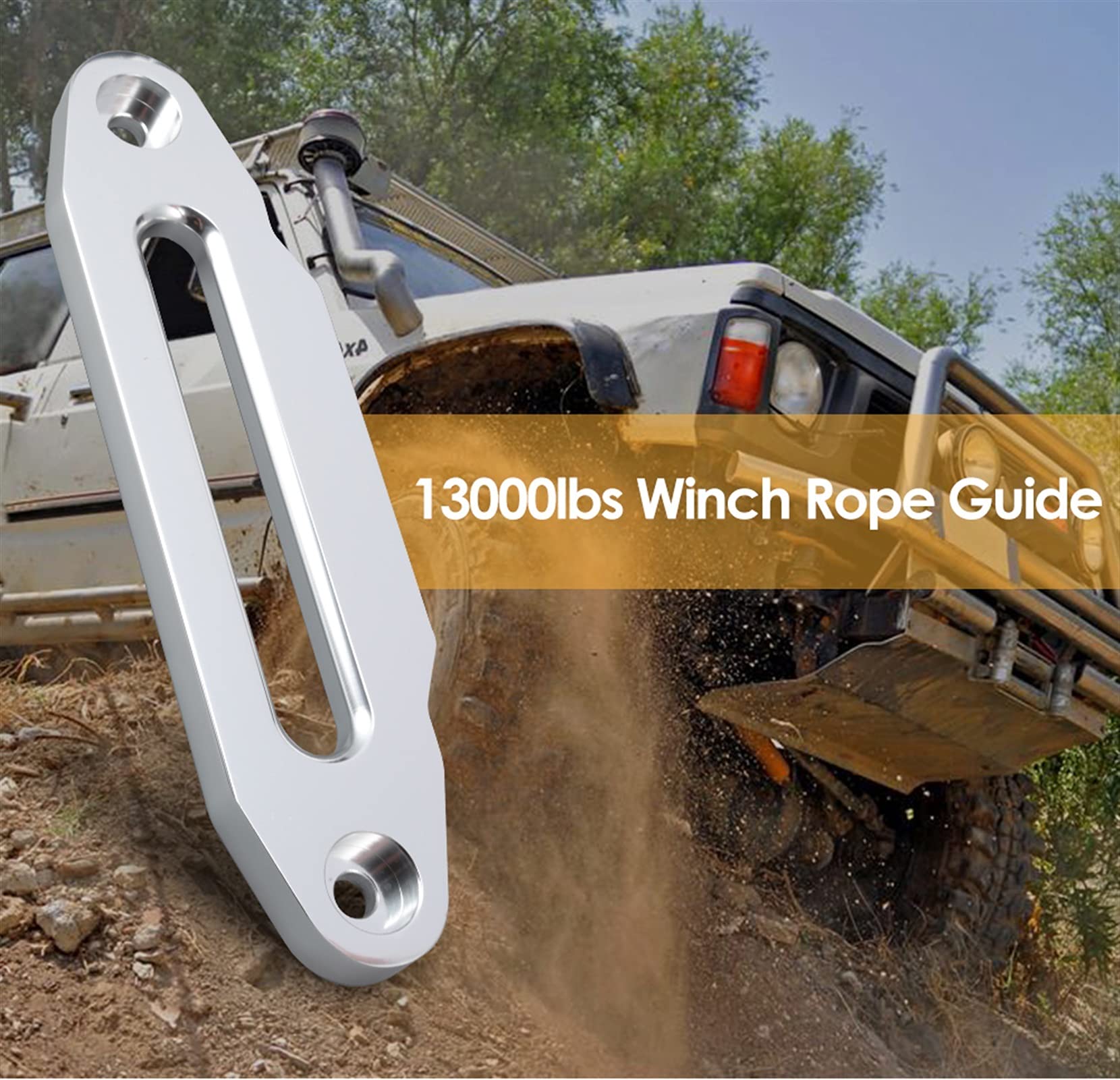 Paranco A Catena, Guida Fune per Verricello da 13000 Libbre, Passacavo in Alluminio per Fuoristrada 4Wd, Distanza Fori di Montaggio 254 Mm