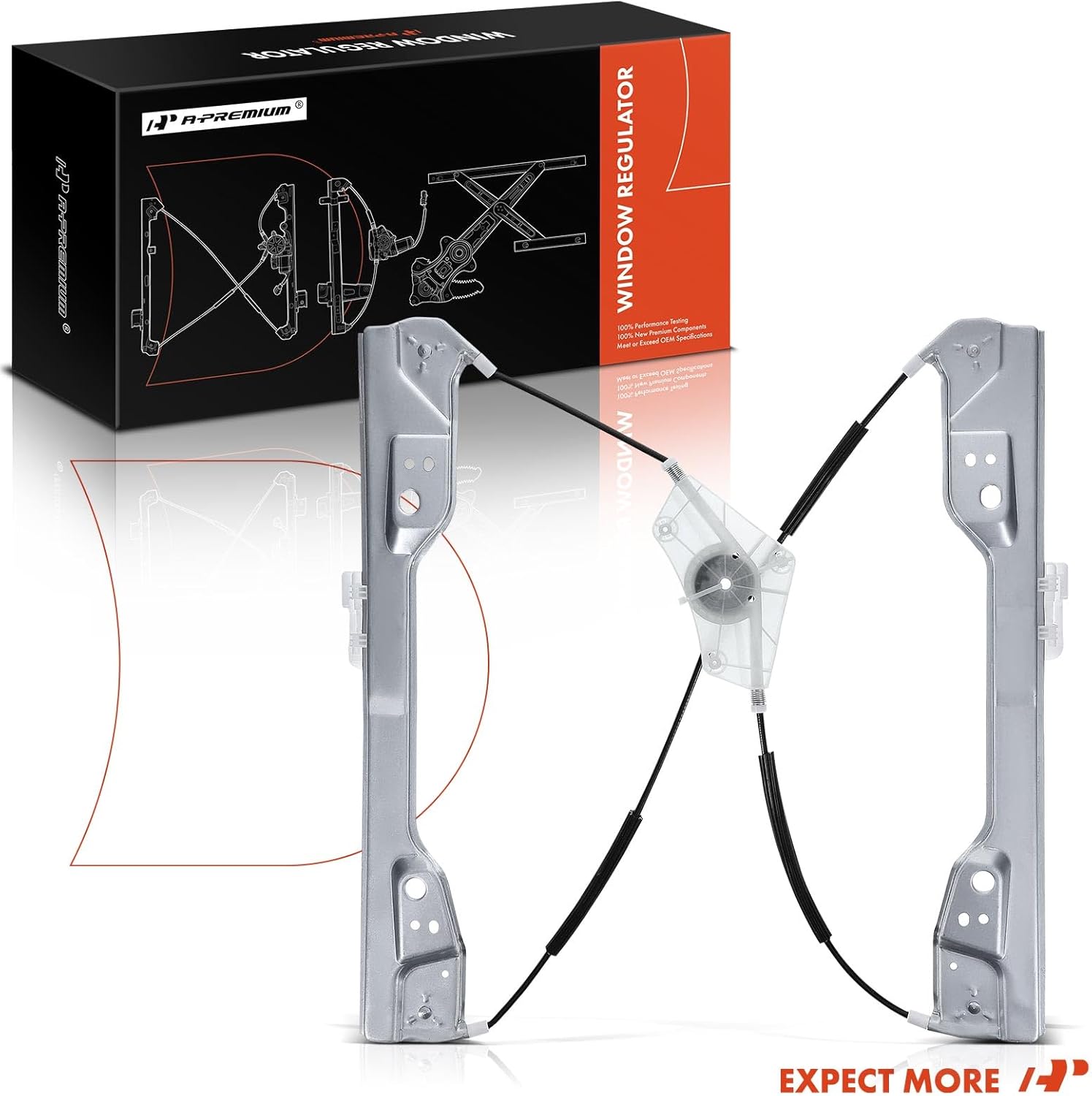 A-Premium Power Window Regulator Rear Driver Side Compatible with Dodge Journey 2009-2020, Rear Left Driver Side, Without Motor, Replace# 68043739AA