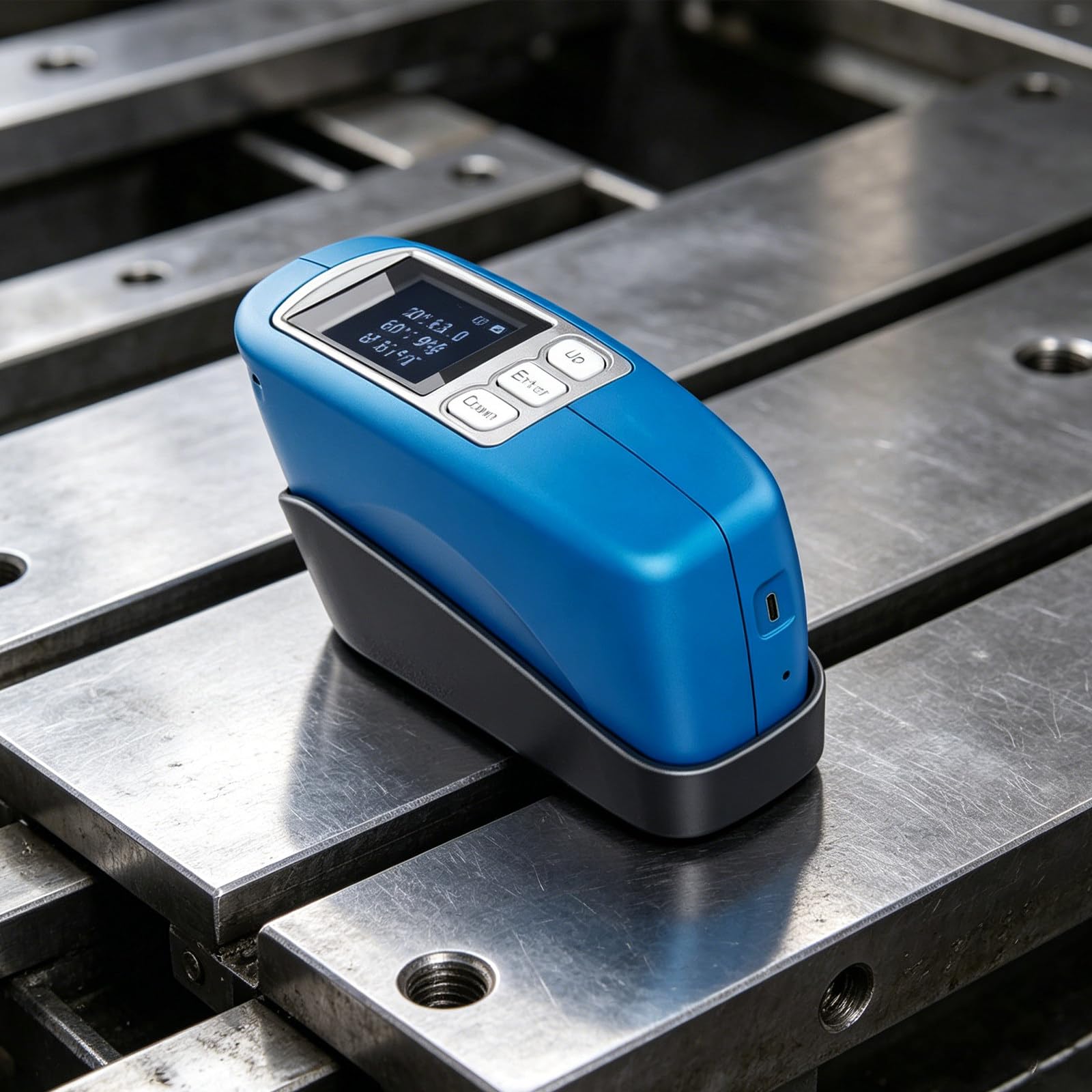Atwynd Digital Glossmeter, Gloss Meter, 60° Gloss Tester Single Angle Portable Gloss Tester Meter, Multi Angle High Precision Gloss Tester Meter for Coating Plastic Metal Ceramic Paint 60°Micropore