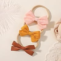 Vista 8 de doboi 20 piezas de lazos para el cabello para niñas bebés, diademas de nailon suave, bandas elásticas para el cabello, accesorios para el cabello