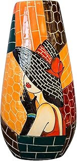 Handmade Mosaic Ceramic Vase – Lady Design – 36.5 cm (14.4 in) – Home Dé...