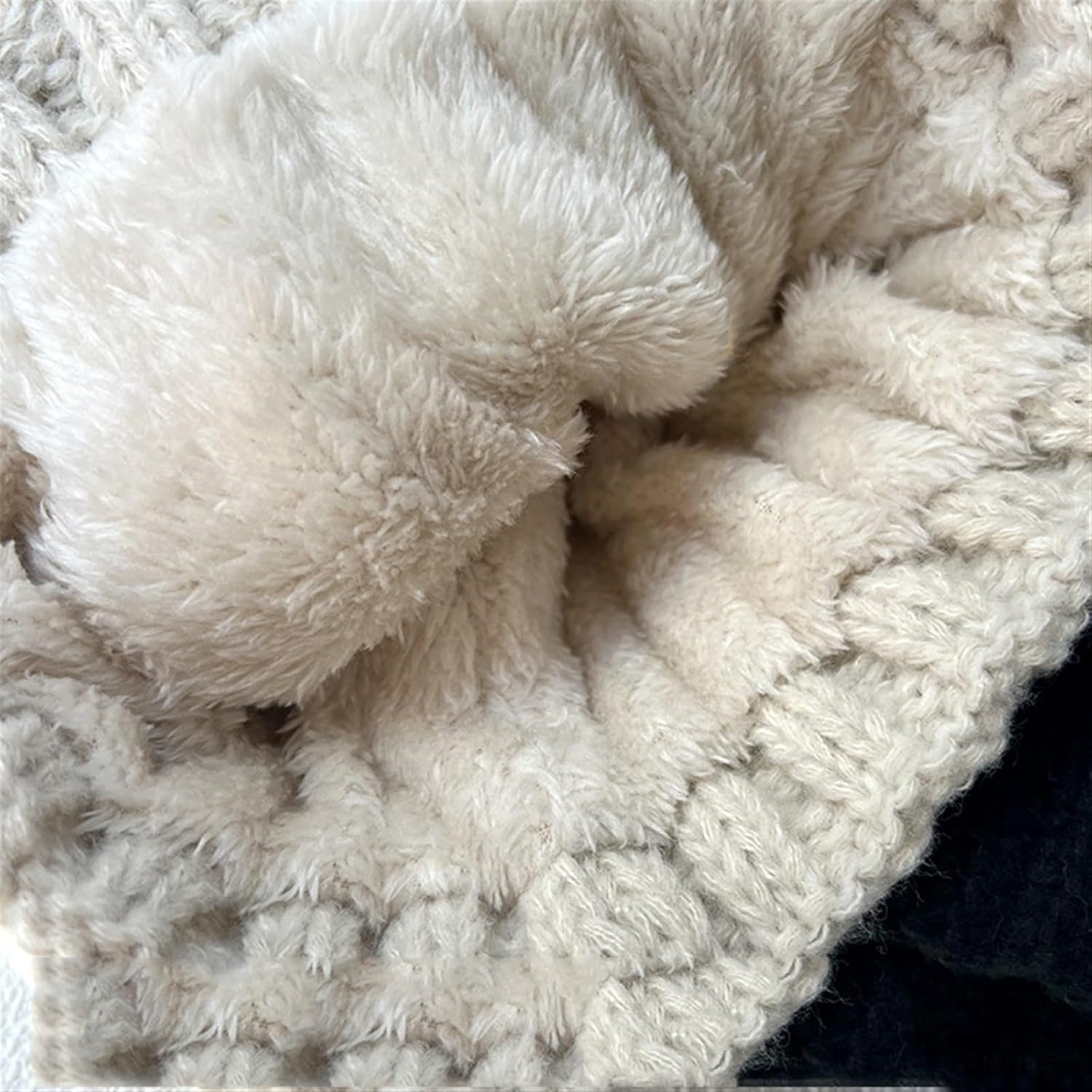 Winter Beanie Hats, Acrylic Fabric, Beanie for Women Fashion Skull Cap, Unisex, Make One's Face Look Small(Color:White)