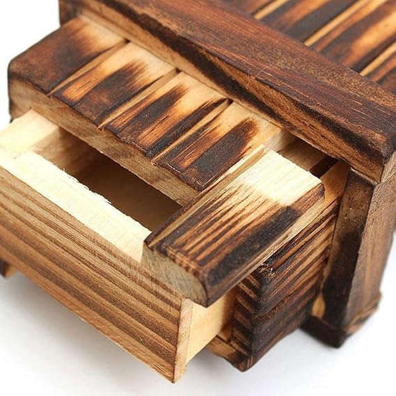 Magic Puzzle Box,Mini Compartment Wooden Secret Toy