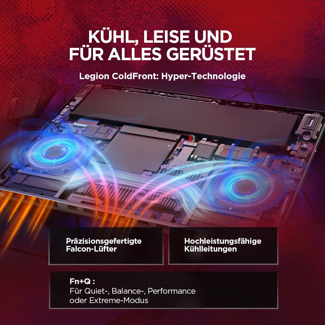 Lenovo Legion 5 Gaming AI Laptop | 15.3" WQXGA OLED 165Hz Display | AMD Ryzen 7 250 | 32GB RAM | 1TB SSD | NVIDIA GeForce RTX 5060 | Windows 11 | QWERTZ | Schwarz | 3 Monate GamePass