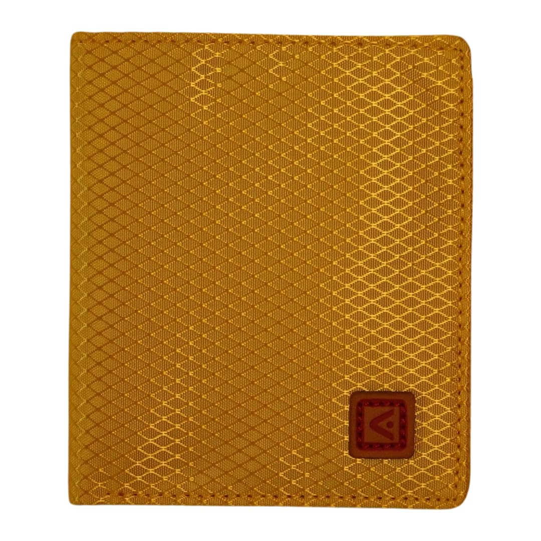Fabric Wallet for Men Water Resistance No Leather (Mustard Yellow)-image-46