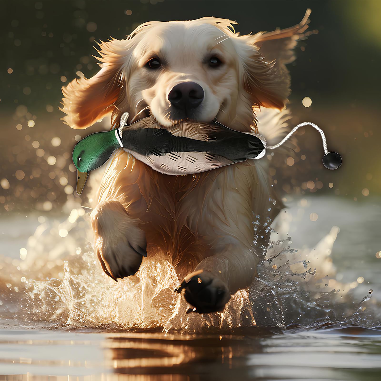 Factice Canard de Dressage de Chien, Jouets D'entraînement de Chasse pour Chiens, Accessoires pour Chiens de Chasse pour La Formation Le Chien de Chasse Retriever Compétences