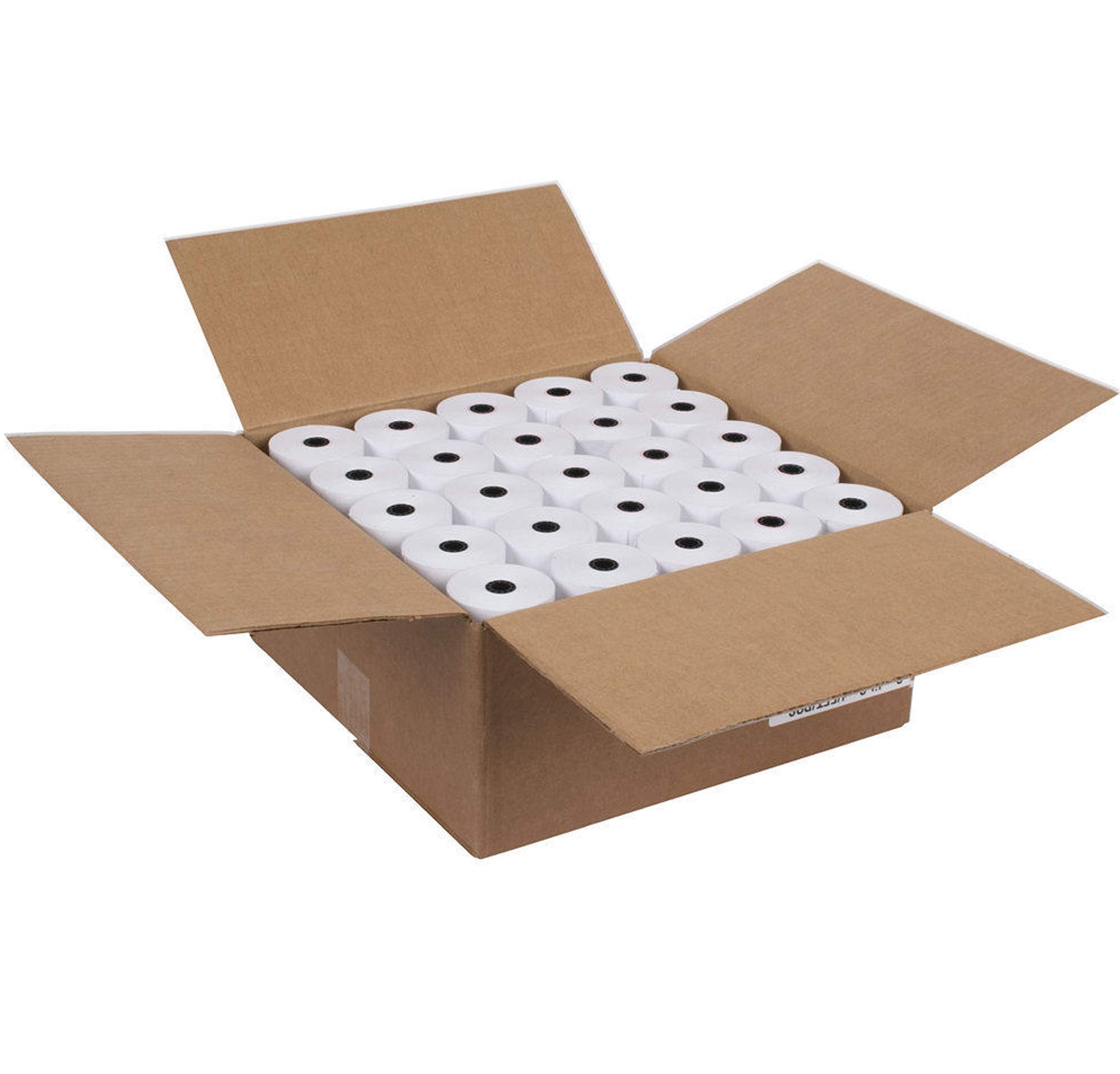 50 Thermal Paper Rolls 2-1/4 X 85 for First Data FD130, FD50, FD55, Verifone Omni 50/Count