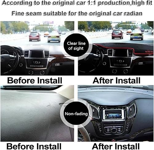 Miniatura 5 de HATHWAY Fit for Toyota Land Cruiser Prado J120 2003-2009 RHD, Car Dashboard Cover, Dash Cover Mat Non-Slip Pad Protector Carpet, Dash Covers