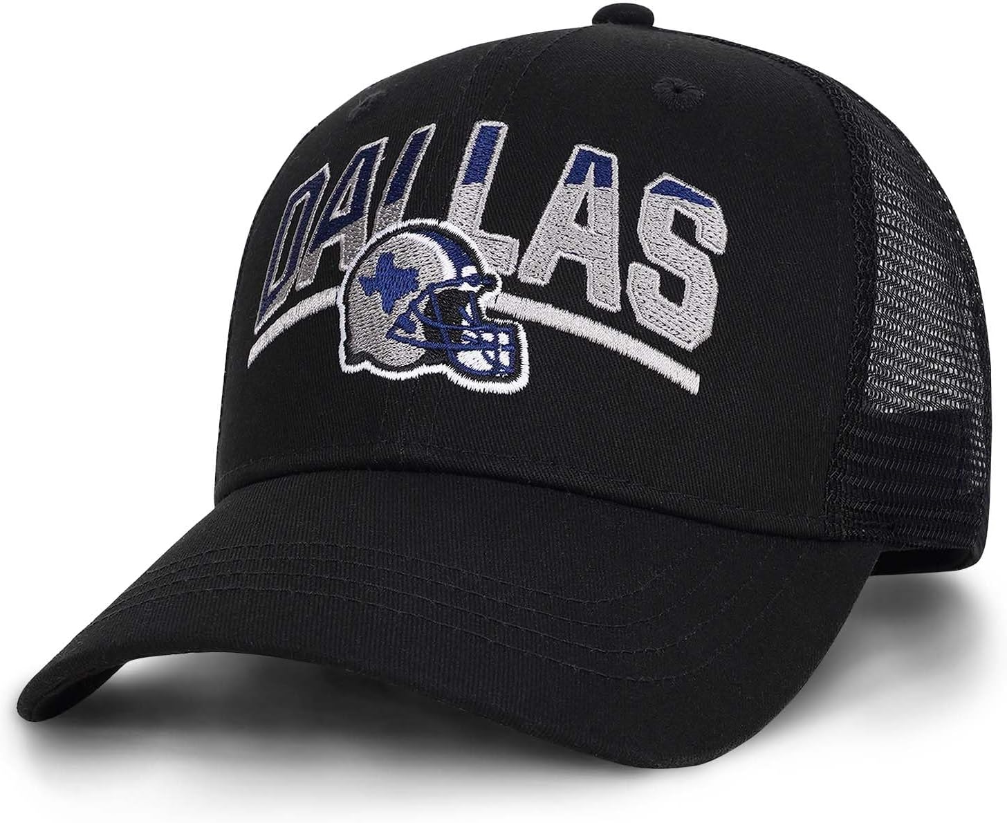 Football Fans Embroidered Trucker Hat, Football Team City Adjustable Baseball Hats Best Gift for Men Women