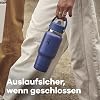 Hydro Flask Wide Flex Straw Travel Bottle 32 oz - Stainless Steel Leakproof Fits Most Cup Holders - Insulated 24 Hours Cold - Wide Mouth Ice Cube Friendly - Capri Blue