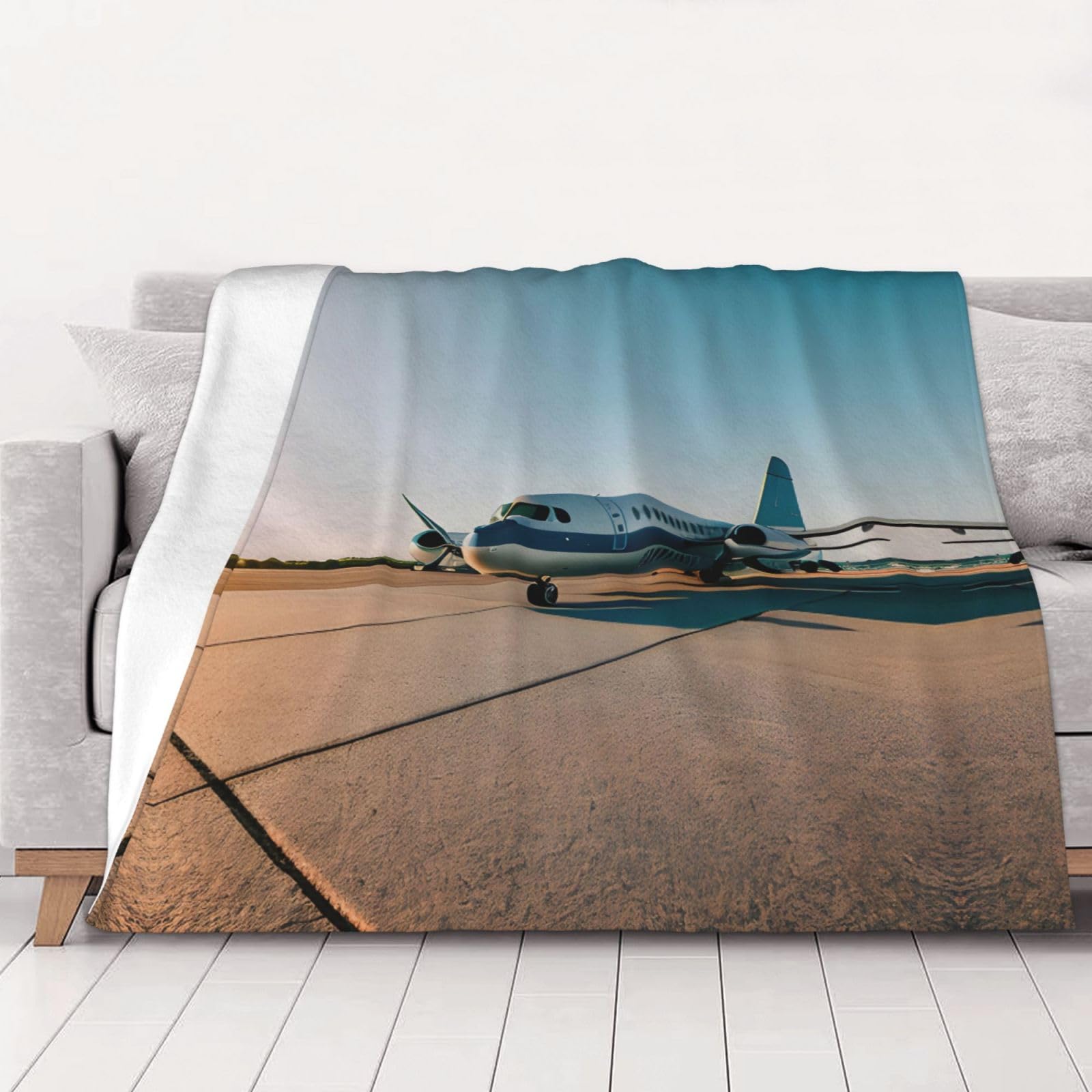 Couverture d'avion grand format pour des nuits douces et des moments cocooning sur le canapé