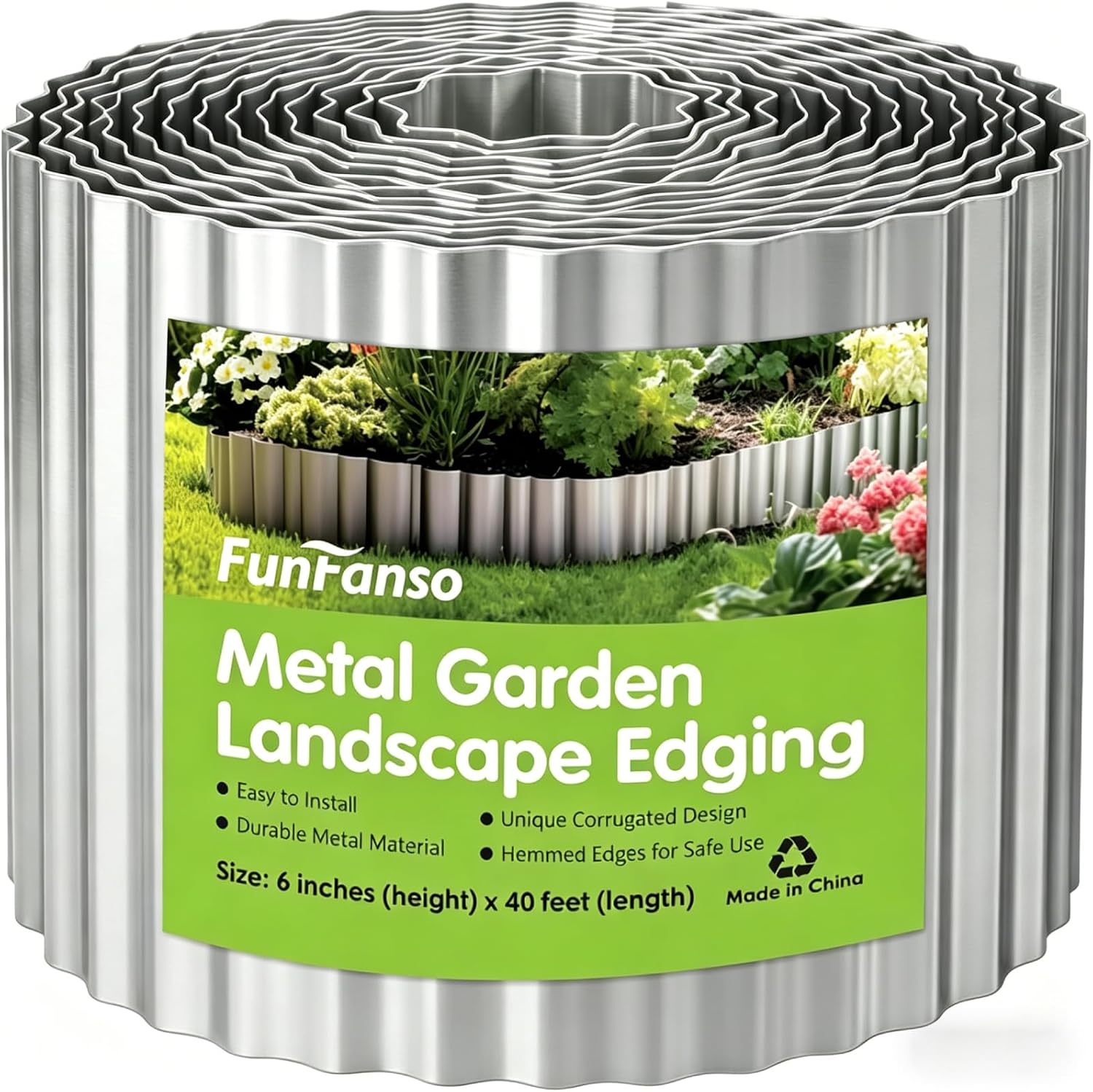 FunFansoHolidaysDecorations Corrugated Metal Garden Edging Review: 6in x 40ft Steel Landscape Border for Durable Yard and Flower Bed Edges