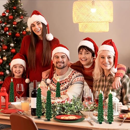 Miniatura 77 de NICEME Velas parpadeantes sin llama con temporizador de control remoto, velas LED de acrílico irrompibles a pilas con llama parpadeante mecha 3D