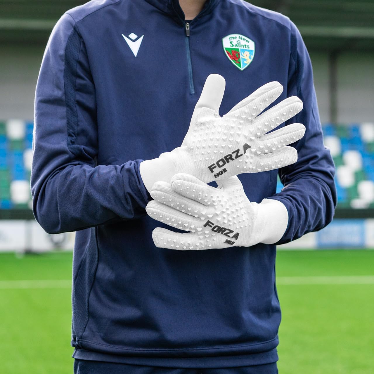 FORZA NGE Goalkeeper Gloves - Professional Strapless GK Gloves | High Performance Latex for All Conditions [2 Colors & 8 Sizes]