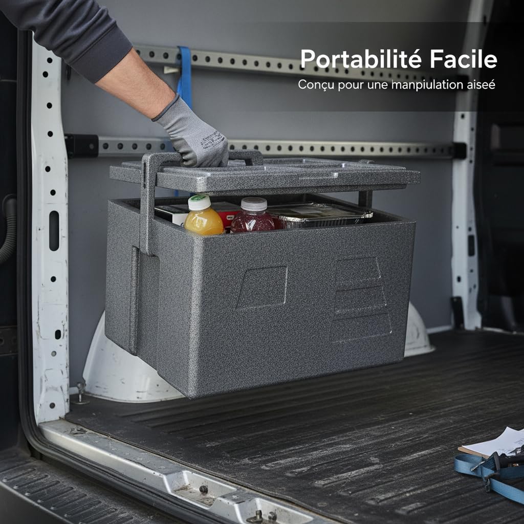 Contenitore Termico Professionale per Alimenti, Contenitore Isotermico Robusto per Trasporto Alimenti, per alimenti freddi, Style 2