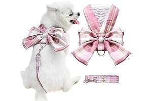 Adorable Canine Harness: Embellished with a Pretty Bow for Fetching Fashionistas