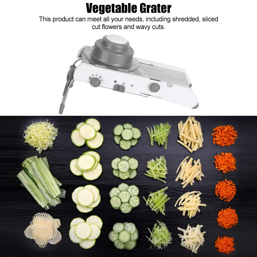 Cortador de verduras Chopper Dicer, cortador de verduras manual multifuncional Rallador de alimentos de acero inoxidable Rebanado Accesorios de herramientas de cocina