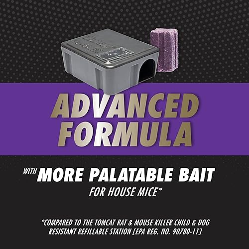 Miniatura 8 de Tomcat Estación de cebo recargable para matar ratas y ratones fórmula avanzada resistente a niños y perros uso en interiores y exteriores