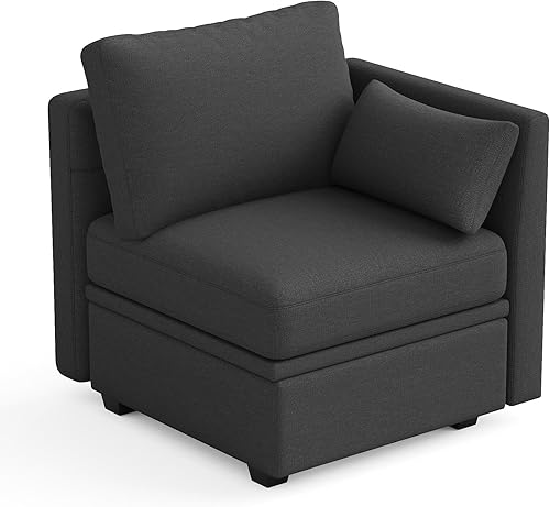 Miniatura 10 de Sofá cama modular seccional, sofá cama reversible, sofá cama modular de 6 asientos con almacenamiento y diván, sofás para sala de estar, gris claro