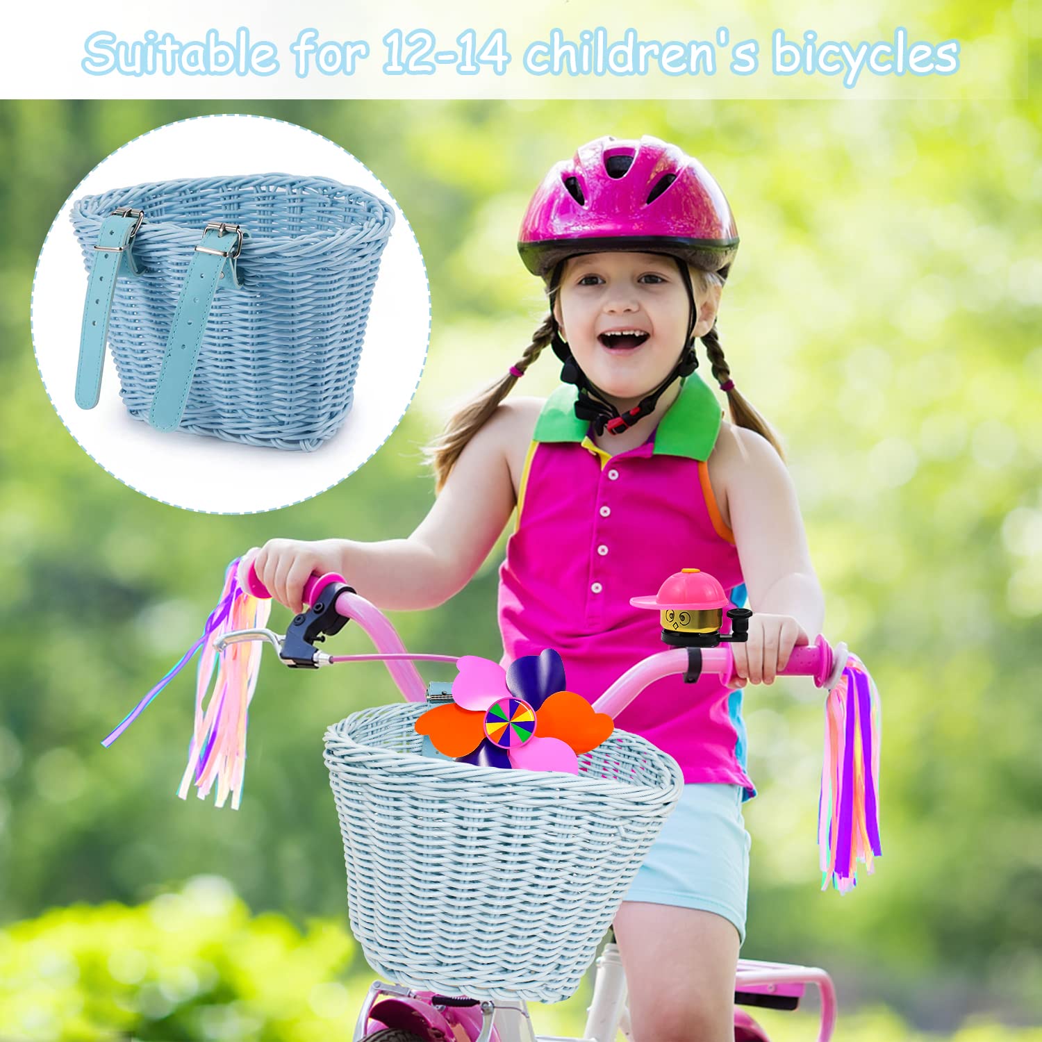 Cesta Bicicleta Niña Canasta Para Bicicleta Infantil Estilo