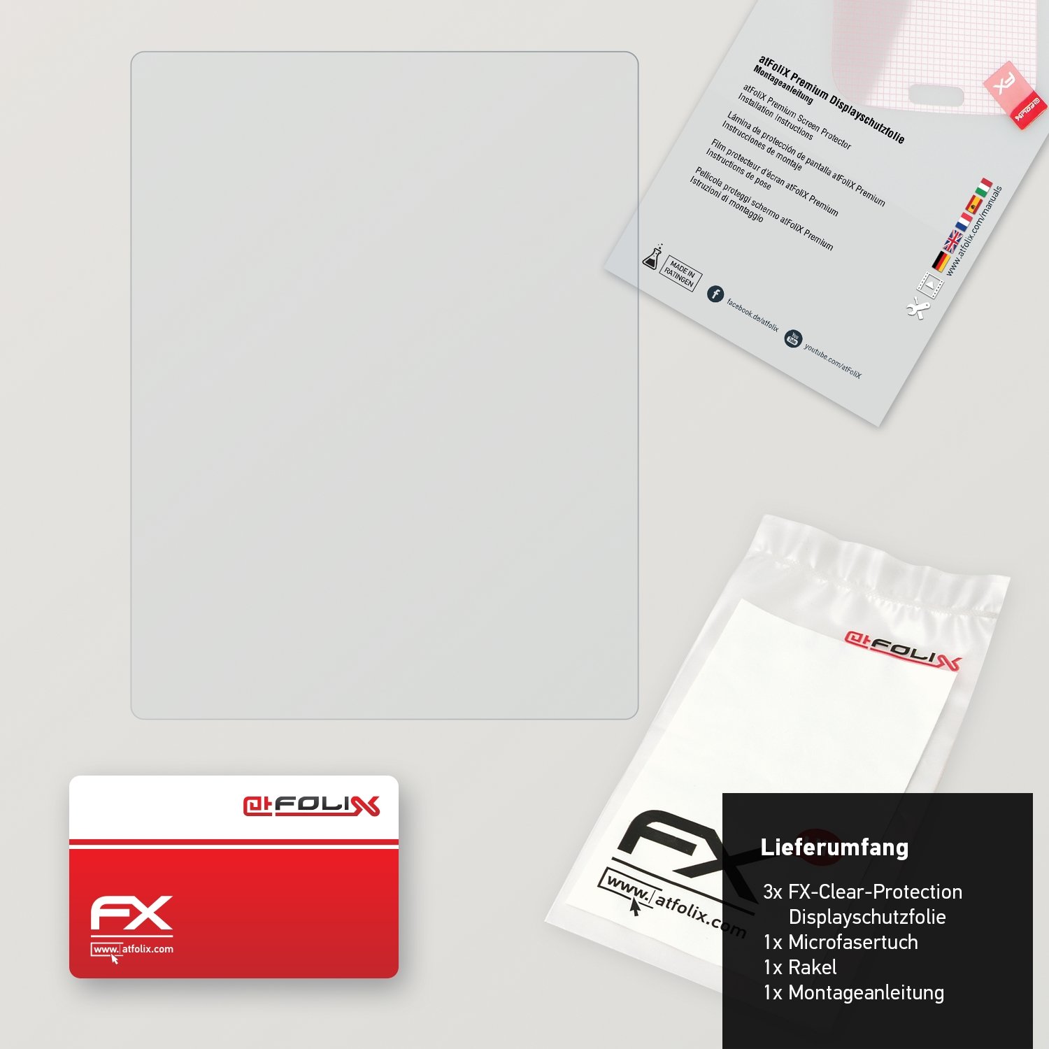 atFoliX 2x Lámina Protectora de Pantalla para NIU KQi3 Max mate y