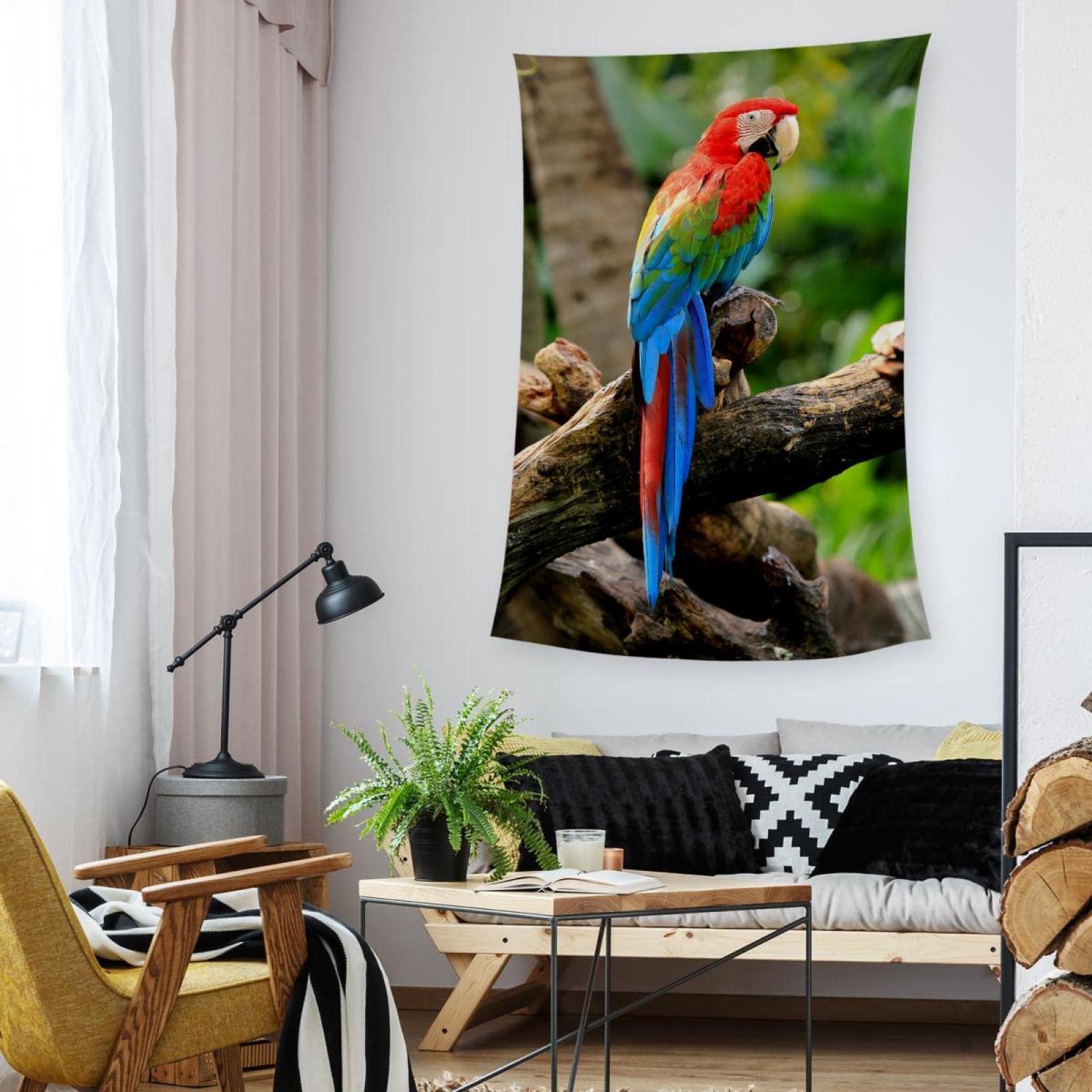 Sollbry Arazzo decorativo da parete per camera da letto - Foresta