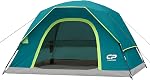 CAMPROS CP Tente 2/4/6 Tente pour personne, Tente de camping imperméable avec pluie, Grandes Fenêtres Mesh, Porte plus large, Installation facile, Portable avec sac de transport
