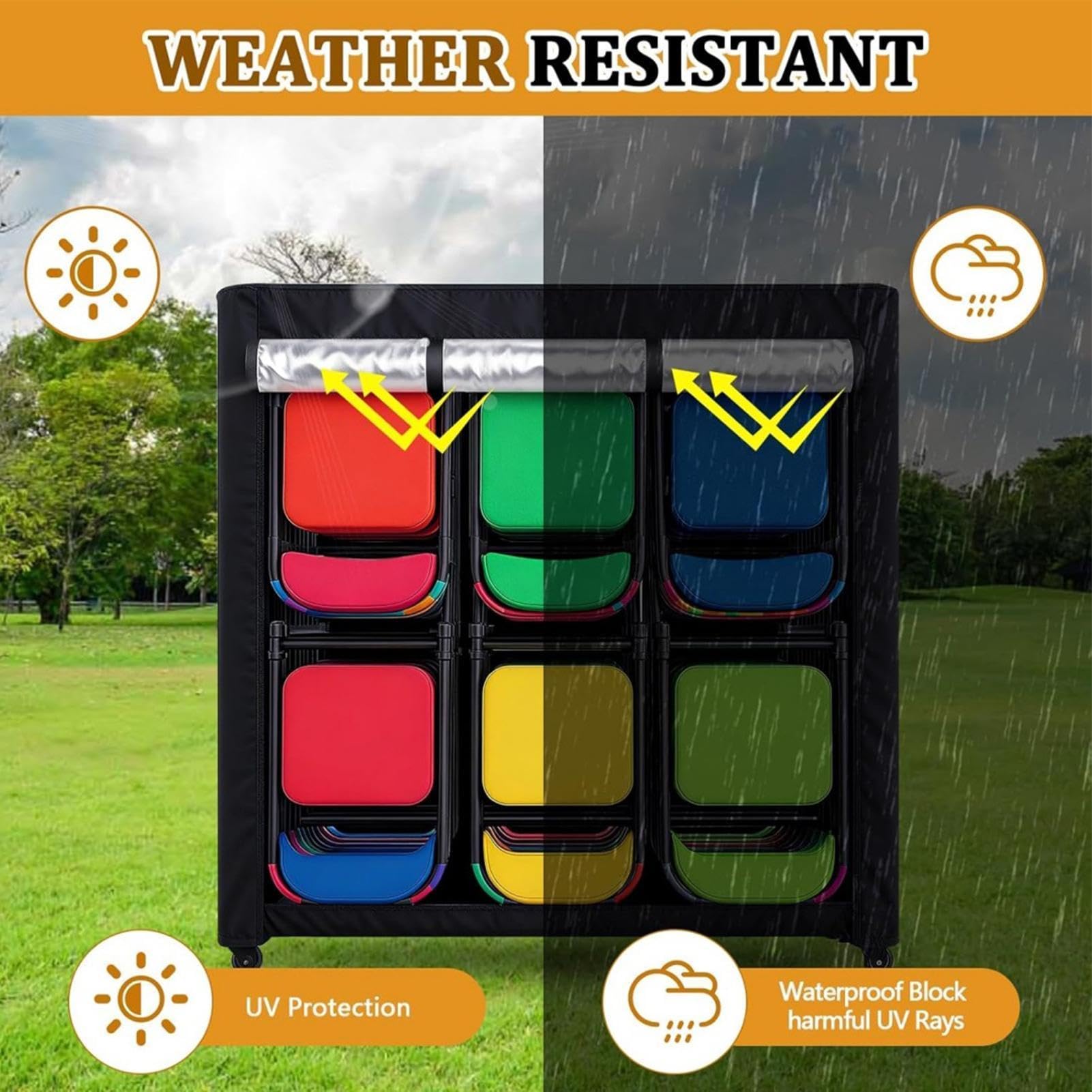 protectora para silla resistente a los rayos UV, impermeable y