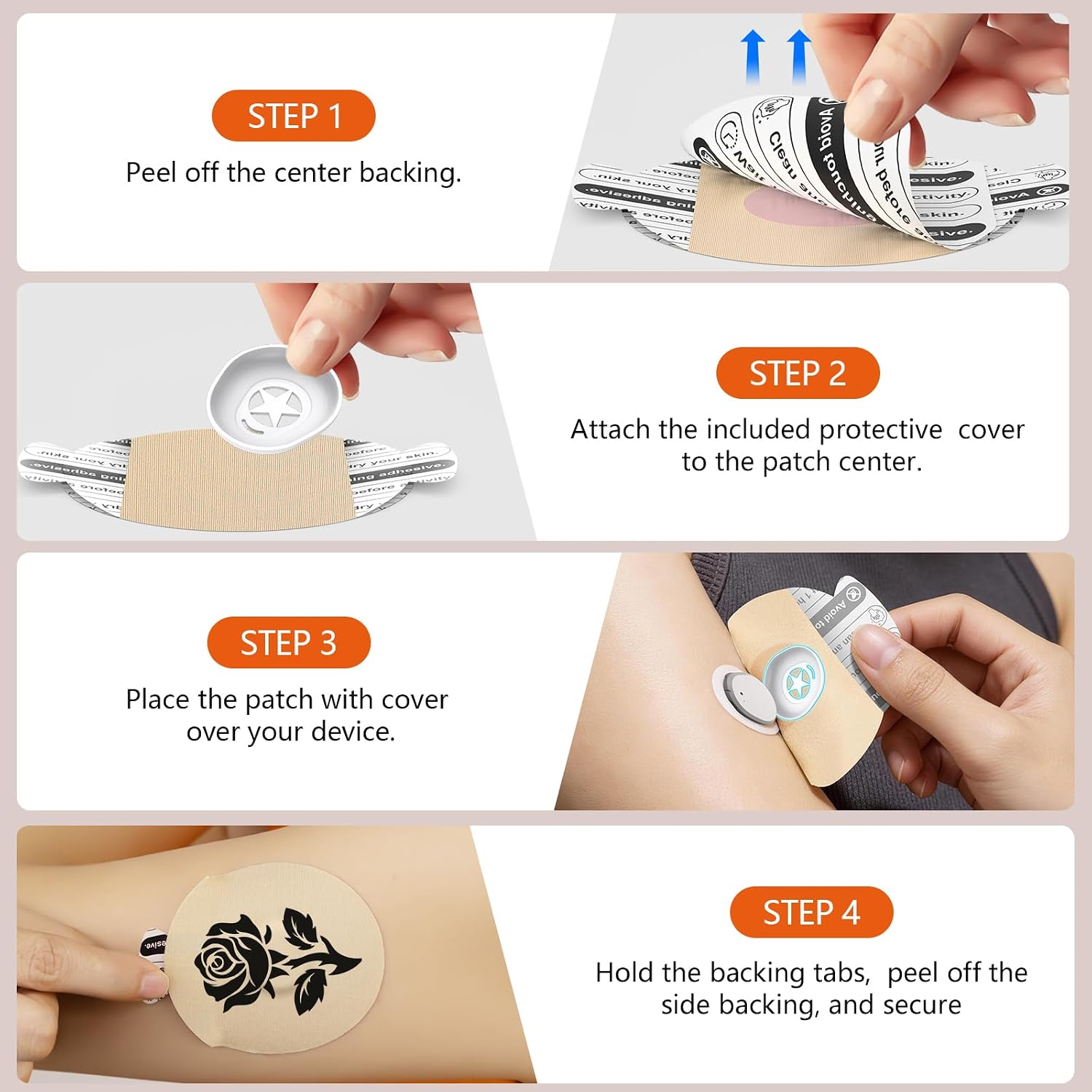 Overpatches for Dexcom G7&Stelo Waterproof 20pcs with Hard Cap Bump-Proof