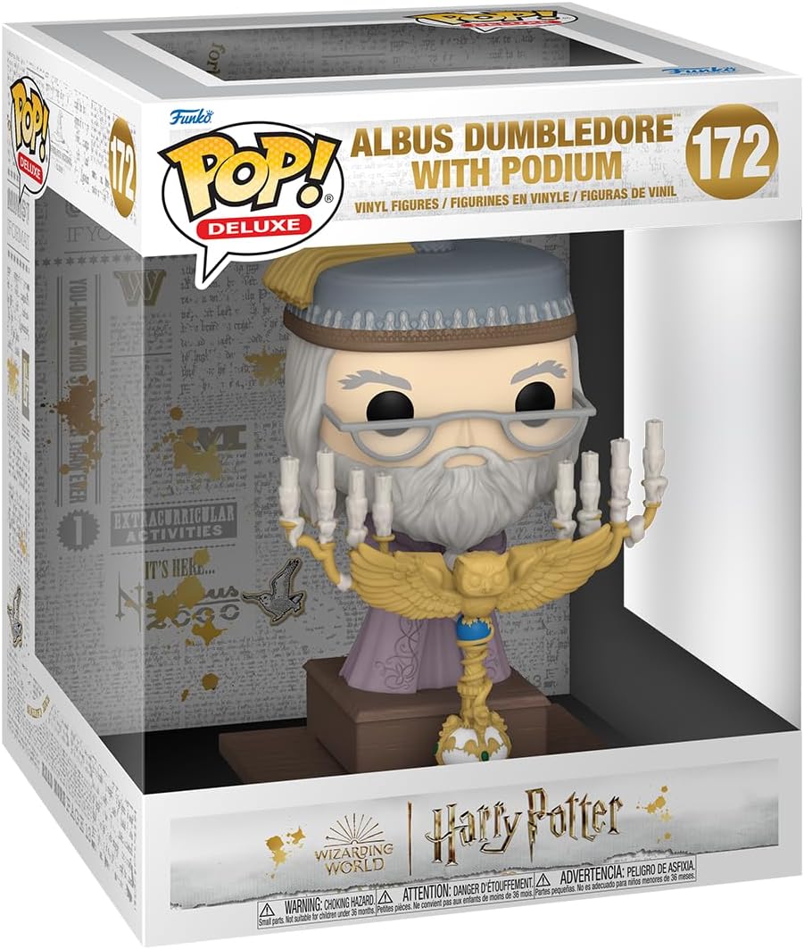 Funko POP! Deluxe: Harry Potter Prisoner of Azkaban - Albus Dumbledore with Podium - Collectable Vinyl Figure - Gift Idea - Official Merchandise - for Kids & Adults - Movies Fans