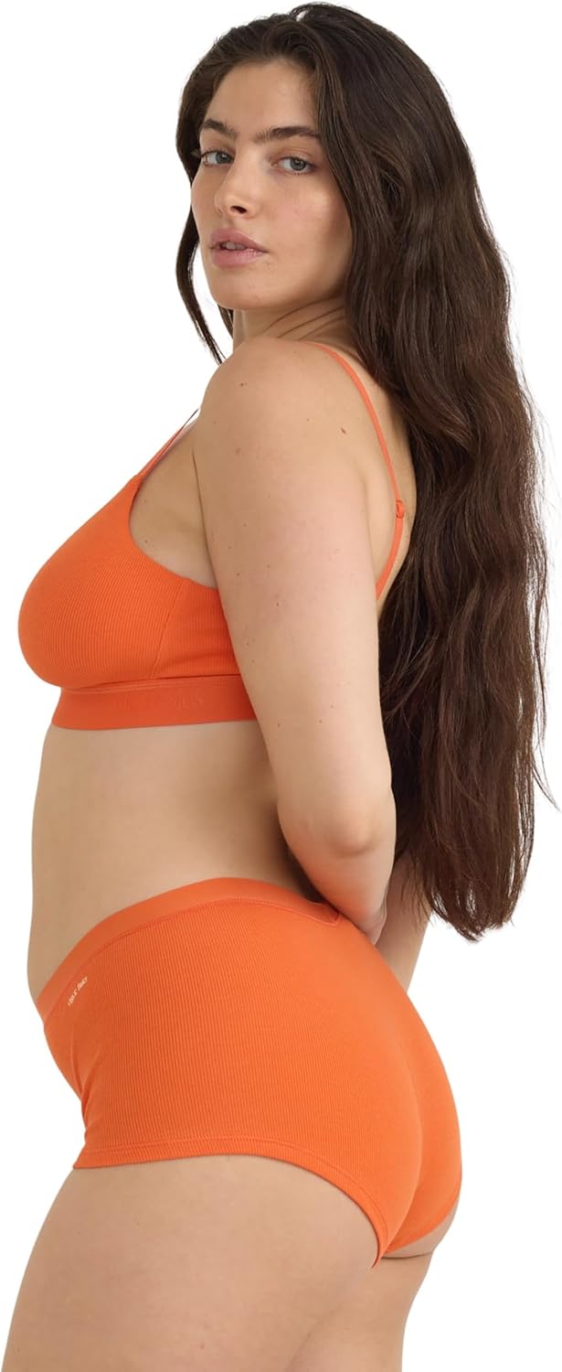 Organic Basics womens Core Shorty Ribbed Cotton Boyshort Underwear - Image 3