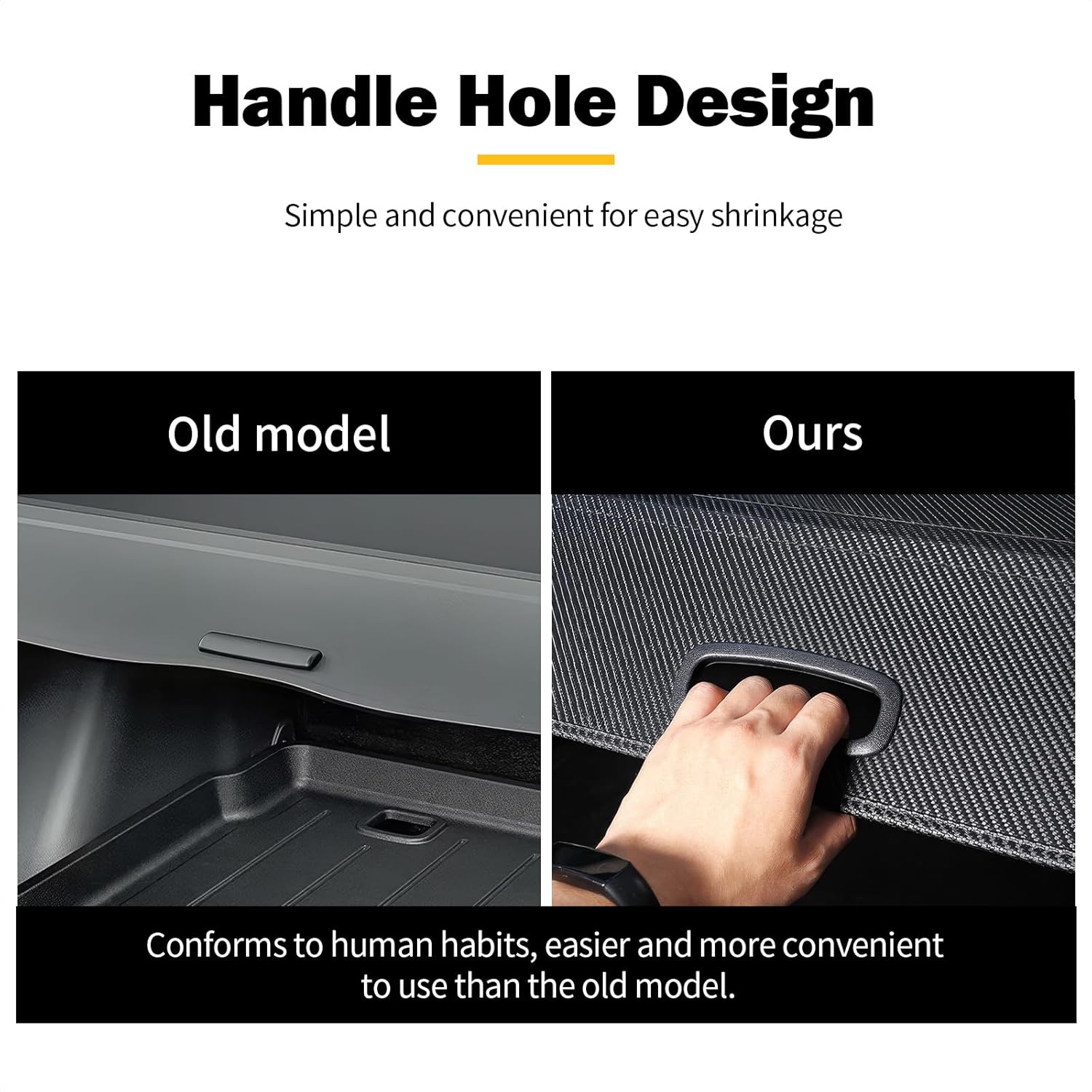 Color Black with hooks Cargo Cover for Honda CRV 2023 2024 2025 2026, Trunk Cover Retractable for 2023-2026 Honda CRV | Include Hybrid | Security Shield Privacy Shade (with Hooks & Extension)