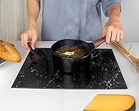 Vista 6 de Tabla de cortar de vidrio Kitchenville 16"x12": Protector de encimera de vidrio templado para la cocina - Duradero - Resistente a los arañazos