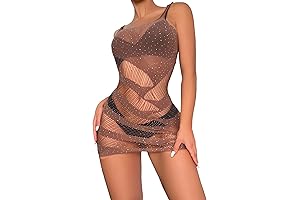 Floerns Women's Sheer Mesh Babydoll Slip Lingerie