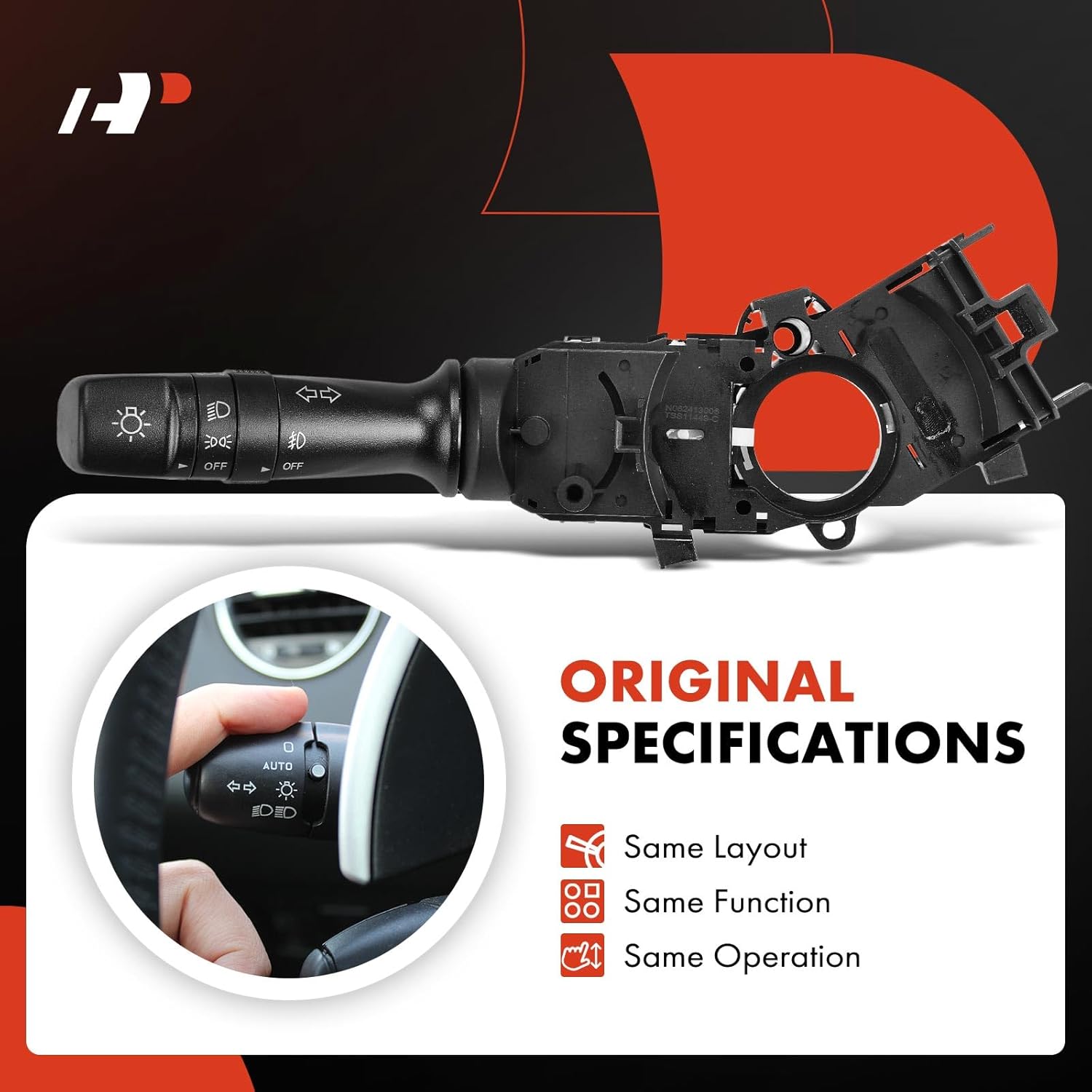 A-Premium Turn Signal Switch, Parking/Fog Light Multifunction Switch Lever Compatible with Hyundai Elantra 2011-2012, Sonata 2011, Replace# 934103S010, 934103S011