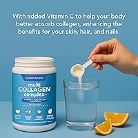 Vista 4 de Vitamin Bounty Multi Collagen Peptides Powder for Men & Women (Complex Plus) - 5 Types Hydrolyzed Collagen Protein - Probiotics, Vitamin C &