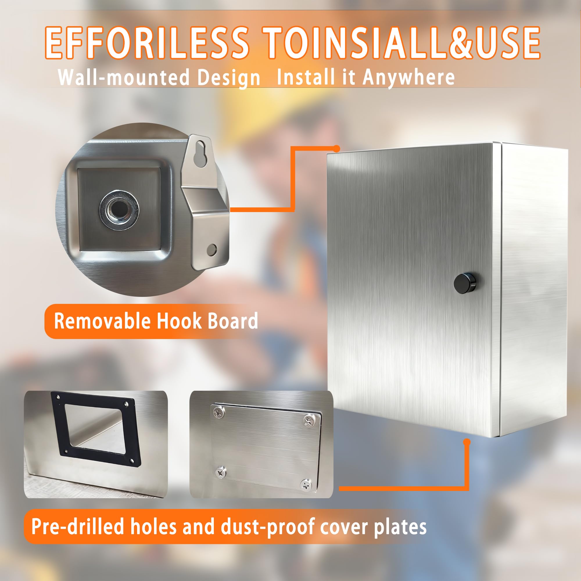 Stainless Steel Electrical Enclosure - IP66 Waterproof -6